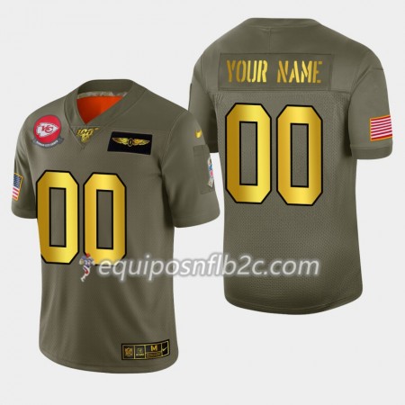 Camiseta Hombre NFL Kansas City Chiefs Personalizar Nike 2019 Salute to Service